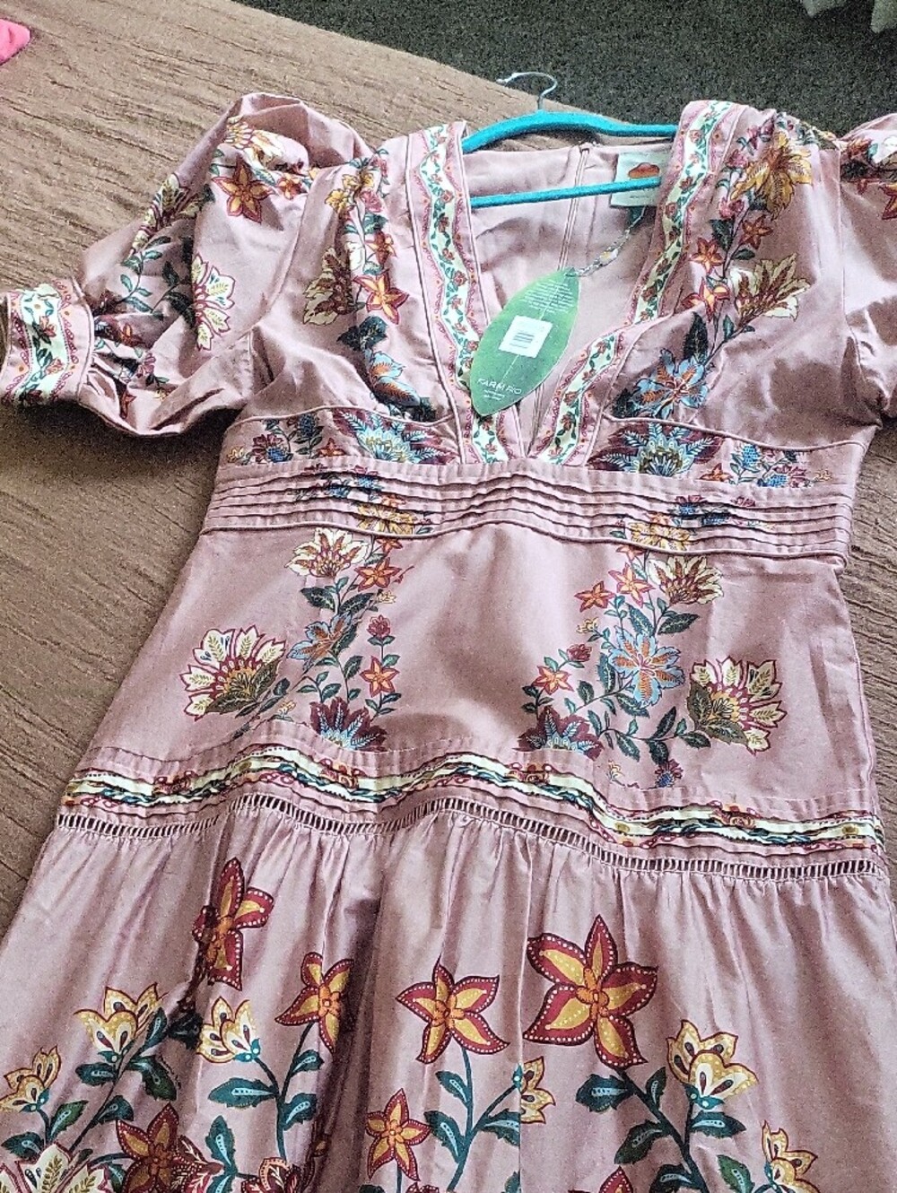 FARM Rio Pink Embroidered Floral Maxi Dress - Picture 8 of 11